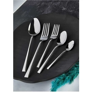 30 Parça 6 Kişilik Natural Çatal Kaşık Takımı Düz Model