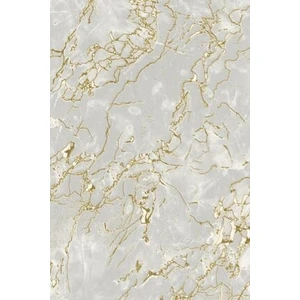 Zümrüt Exclusive 3D Mermer Gri Gold Damarlı Mermer Desenli Single Duvar Kağıdı 5,33 M² -7086