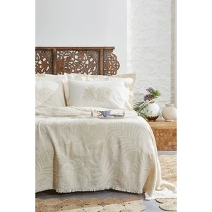 Bedding Belinda Çift Kişilik Müslin Pike Yatak Örtüsü Takımı - Vizon