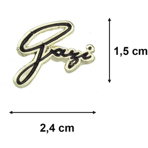 Herşey Nota Gazi Yazılı Altın Yaka Rozeti 1 Adet