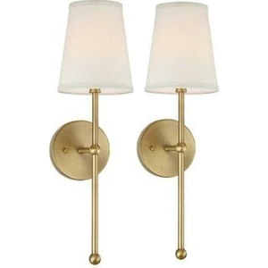 BSA Lighting (2 Adet) Pars Tekli Eskitme Aplik ( Krem Renk Abajurlu) Yatak Odası, Oturma Odası, Çocuk Odası Için Kullanıma Uygundur.