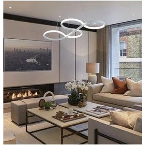 TT Aydınlatma TT025-BY Yılan Modeli Mat Beyaz LED Avize