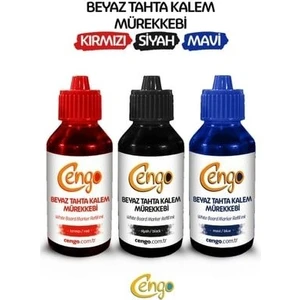 3 Renk- Beyaz Tahta Kalemi Mürekkebi 100 ml Siyah-Mavi-Kırmızı