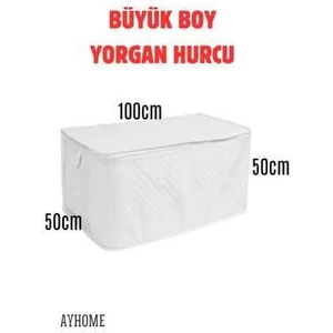 AY Home  Çeyizlik  Büyük Boy Yorgan Döşek  Battaniye Yastık Hurcu Beyaz Renk  100X50 cm Ebatında Tela Kumaş