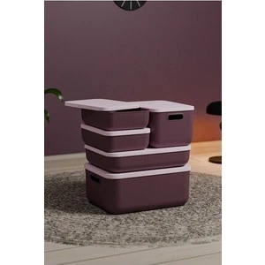 Çavdar Group 5 Parça Dolap Içi Düzenleyici Kapaklı Sepet-Çorap,kıyafet Düzenleyici