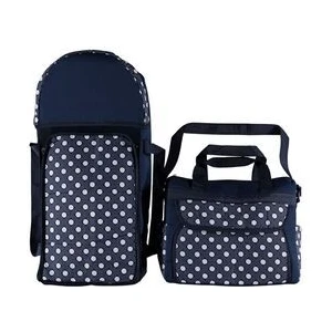 Puantiyeli Bebek Taşıma Seti. Portbebe ve Bakım Çantası