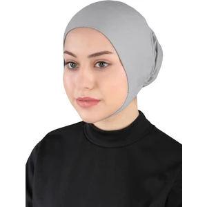 Çeneli Hijab Bone - St 110 Koyu Gri