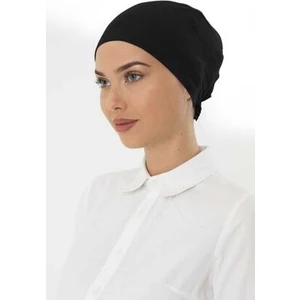 Belifanti Collection 2 Adet Düz Penye Tesettür Bone - Siyah