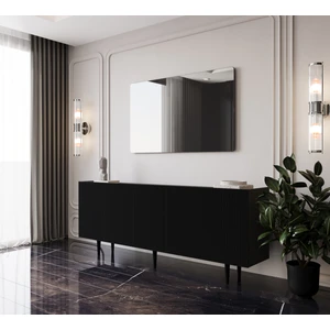 Capella Siyah Mdf 5 Kapaklı Raflı 180 Lik Konsol