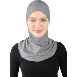 Çapraz Hijab - St 232 Koyu Gri