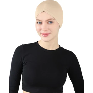 Pileli Geçme Bone - St 256 Bej