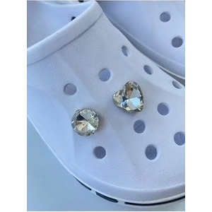 2’li Taşlı Crocs Süsü Aksesuarı Şık Terlik Dekoru
