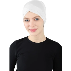 Çapraz Geçme Bone - St 060 Beyaz
