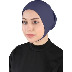 Çeneli Hijab Bone - St 110 Lacivert