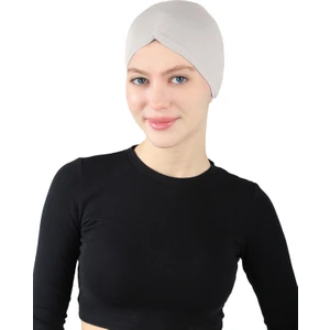 Pileli Geçme Bone - St 256 Açık Gri