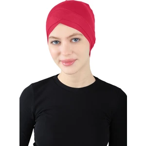 Çapraz Geçme Bone - St 060 Kırmızı