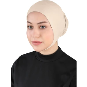 Çeneli Hijab Bone - St 110 Açık Bej