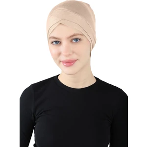 Çapraz Geçme Bone - St 060 Açık Vizon