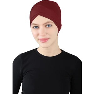 Çapraz Geçme Bone - St 060 Bordo