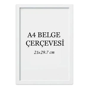 Özcanlar Çerçeve Diploma Çerçevesi  Belge Çerçevesi Sertifika Fotoğraf Çerçevesi A4  Tekli Boş Çerçeve 21X29,7-21X30