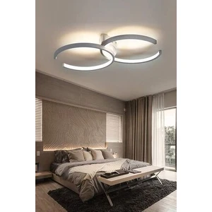 Fer Avize  Noris Modern Tasarım Beyaz Renk Salon Mutfak Hol Beyaz LED 2 Li Avize