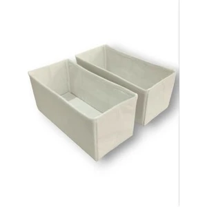 Balkan Room 2'li Beyaz Çekmece Içi Düzenleyici Organizer Set - Çok Amaçlı Dolap Içi Kutu Seti ( 28*13*13 )