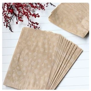 Kar Desenli Kraft Kese Kağıdı 18 x 30 cm 10 Adet Beyaz Renkli