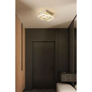 Fer Avize  Enisa Modern Tasarım Beyaz Renk Salon Mutfak Hol Beyaz LED 2 Li Avize