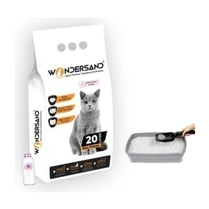 20 Lt Beyaz Bentonit Ince Tane Bebe Pudra Kokulu Süper Topaklanan Premium Kedi Kumu