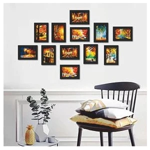 12 Adet Ahşap Duvar Resim Çerçevesi 15X10 -Soy Ağacı Ek Çerçeve