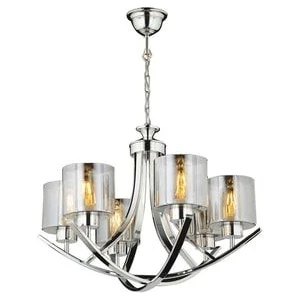 Lampa Luce Culla Klasik Tasarım Modern Dekortaif Avize 6\'lı Krom