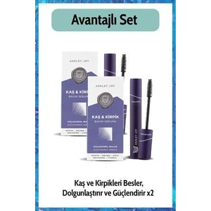 Besleyici,Güçlendirici Dolgunlaştırıcı Keratin İçeren Kaş Kirpik Serumu 6 ML x2 Avantajlı Set