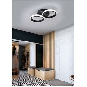 Fer Avize  Lola Modern Tasarım Siyah Renk Salon Mutfak Hol Beyaz LED 2 Li Avize