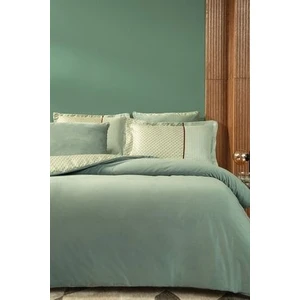 Bedding CharMe Rowena Çift Kişilik XL Kadife Saten Nevresim Takımı - Adaçayı
