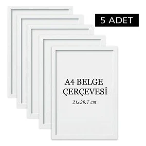 Özcanlar Çerçeve 5 Li Set A4(21X29.7) Diploma Çerçevesi Belge Çerçeveleri Sertifika Çerçevesi