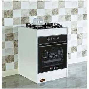 Ankastre Fırın Ocak Dolabı Modern Tasarım Suntalam Malzeme 85x60x56 cm Ölçüler