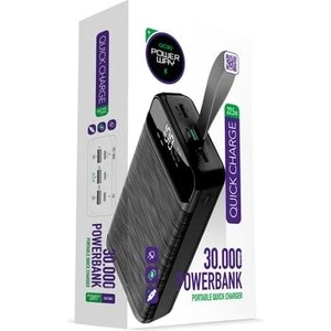 Pd 22.5W 30.000 Mah 3.0 Hızlı Şarj (Gerçek 30.000 Mah ) QC30 Powerbank