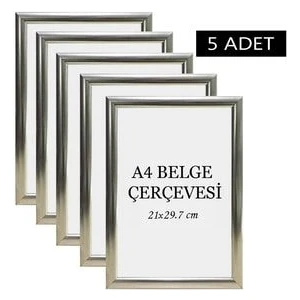 Özcanlar Çerçeve 5 Li Set A4(21X29.7) Diploma Çerçevesi Belge Çerçeveleri Sertifika Çerçevesi