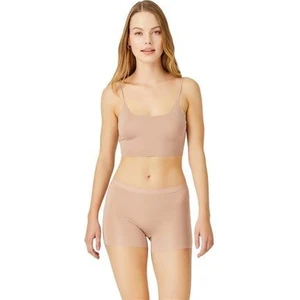 Kahverengi Basic Lazer Kesim Dikişsiz Kadın Boxer