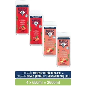 Le Petit Marseillais Akdeniz Çileği + Beyaz Şeftali ve Nektarin Duş Jeli