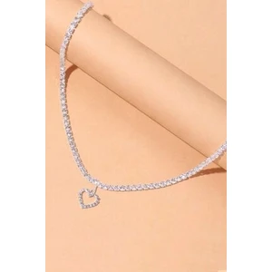 Atelier By Ece Kadın Zirkon Taşlı Su Yolu Rhinestone Kalp Kolye