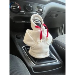 Araç Vites Kıyafeti - Vites Poları - Her Araca Uyumlu Vites Hoodie Beyaz