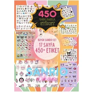 Ceres Studio Büyük Sanrio Sticker Set Hello Kitty Kuromi 17 Syf 425+ Ad. Planlayıcı Bullet Journal Telefon Etiketi