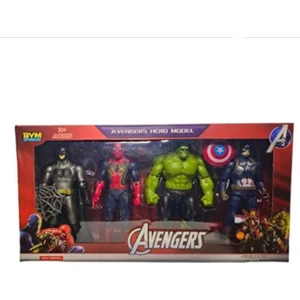Prestij Prestij Oyuncak Dörtlü Kutulu Batman Örümcek Adam Hulk Kaptan Amerika Kahraman Seti