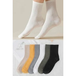Unisex 6 Çift Düz Tenis Çorap