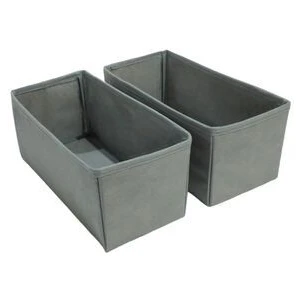 Balkan Room 2'li Gri Çekmece Içi Düzenleyici Organizer Set - Çok Amaçlı Dolap Içi Kutu Seti ( 28*13*13 )