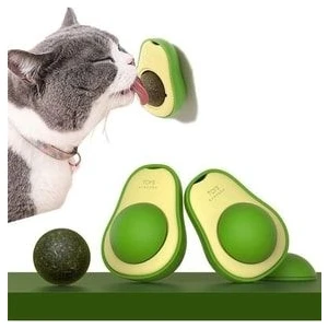 Avokado Doğal Catnipli Yenilebilir Kedi Nanesi Otu Oyun Topu Oyuncağı Kedi Yalama Topu 1 Adet