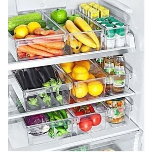 Nandy Home Kapaklı Mini Tall Clear Buzdolabı & Dolap Içi Düzenleyici Organizer 3 Adet
