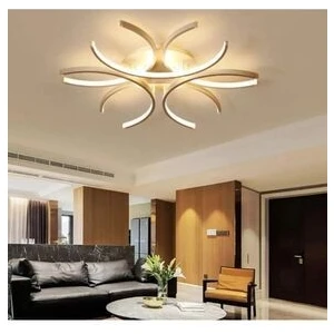 Fer Avize  Sümbül Modern Tasarım Eskitme Renk Beyaz Ledli Cafe - Mutfak - Salon LED Avize