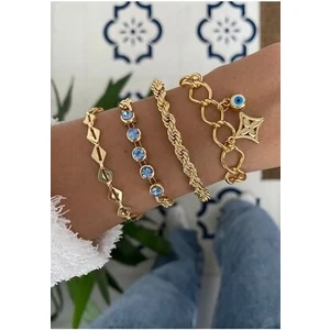 Turquoise Stone Dörtlü Kombin Bileklik